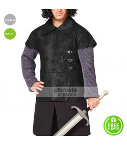 Jon Snow Game of Thrones Vest & Fur Costume Jon Snow Game of Thrones Vest & Fur Costume